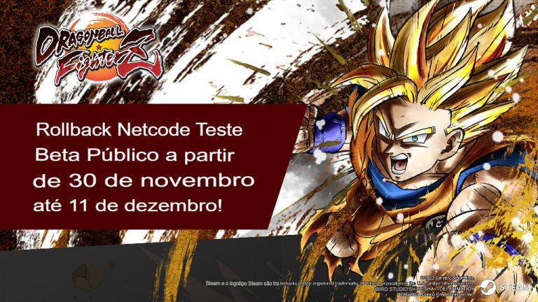 Dragon Ball FighterZ: teste beta aberto para PC do rollback netcode ocorre de 30 de Novembro a 11 de Dezembro