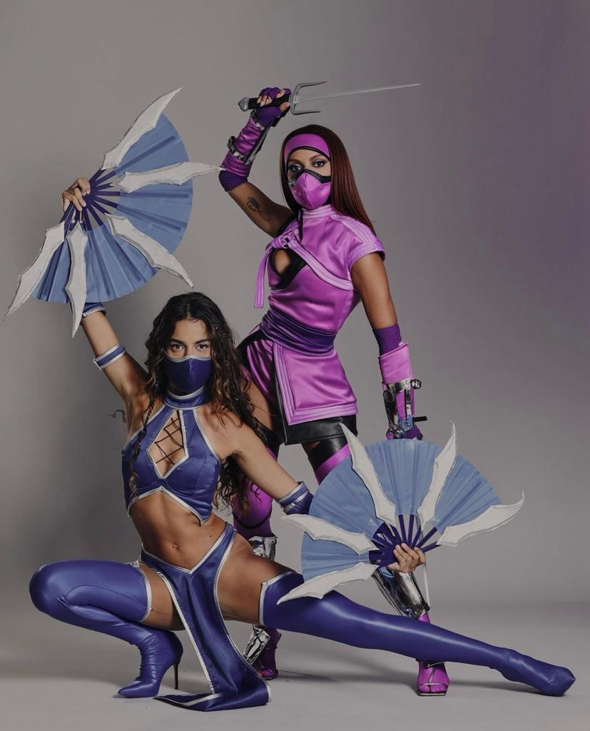 Mileena e Kitana, as personagens das fantasias de Anitta e Marina Sena