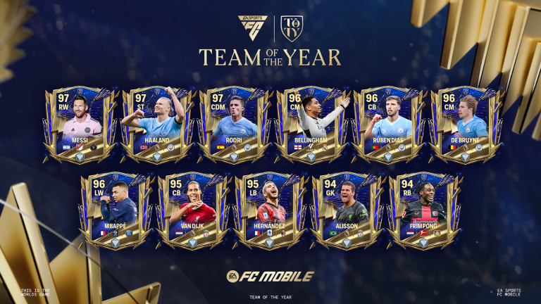 Seleção do Ano já está disponível no EA SPORTS FC Mobile, com melhores do Ultimate Team