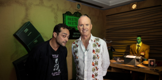 De Besouro Suco para Beetlejuice: Eduardo Sterblitch e Michael Keaton se encontram para conversar sobre Os Fantasmas Ainda Se Divertem: Beetlejuice Beetlejuice