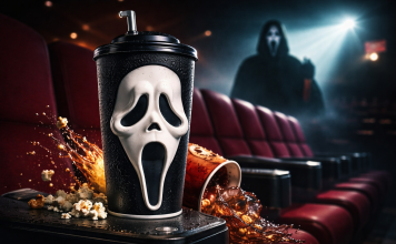 Ghostface na Bombonière | Cinemark lança copo colecionável de Pânico 7 no Brasil